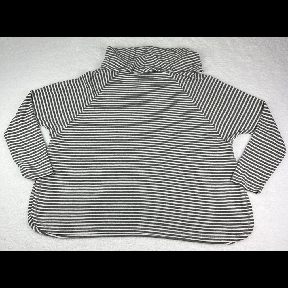 Jack By BB Dakota Top Women's Size Large L Striped Cowl Neck Black White - Picture 8 of 11